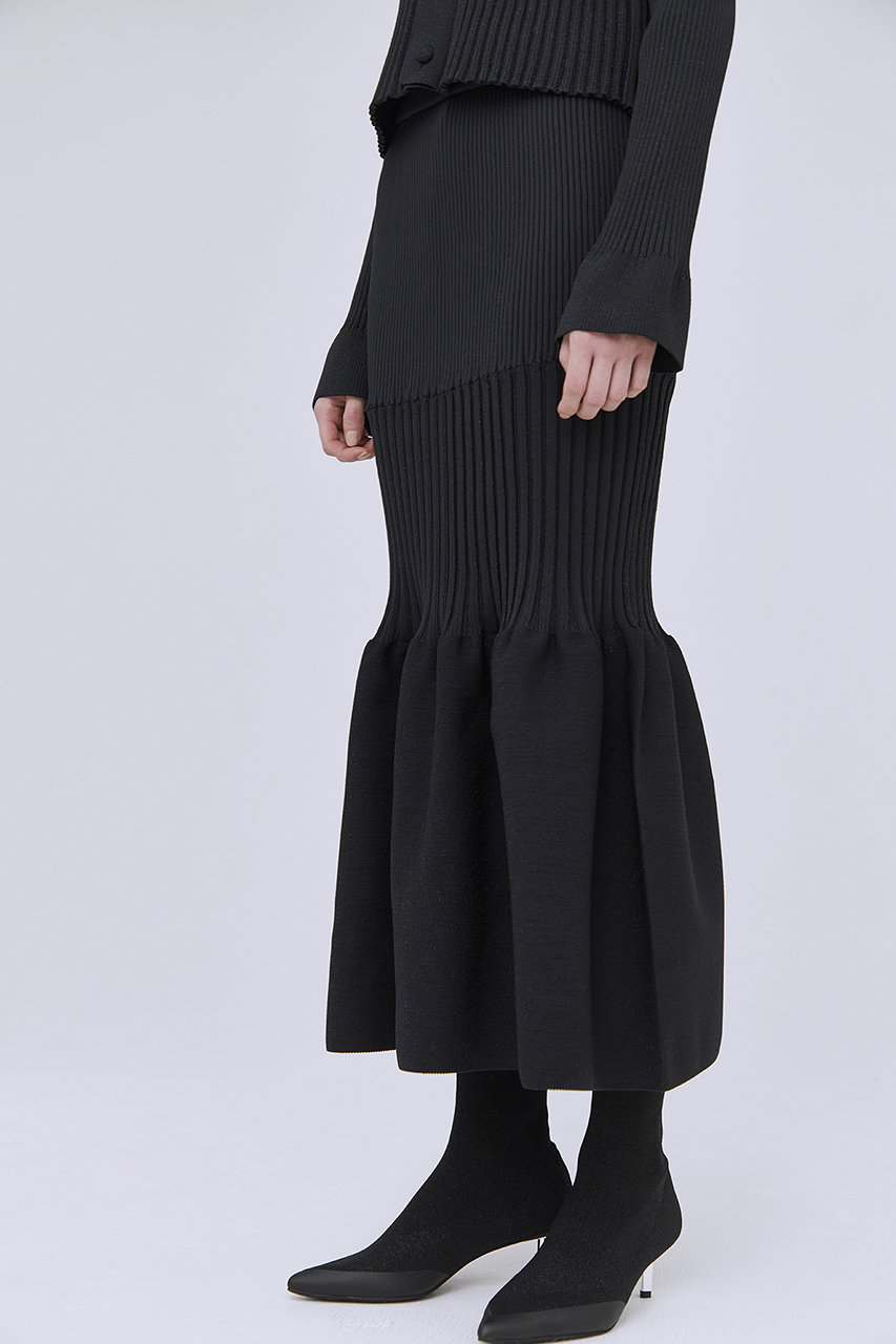 CFCL(シーエフシーエル)｜FLUTED MERMAID SKIRT/BLACK の通販