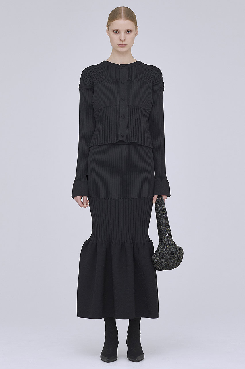 CFCL シーエフシーエル FLUTED MERMAID SKIRT ブラック CFCL(シーエフシーエル)｜FLUTED MERMAID SKIRT/BLACK の通販