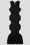 FLUTED SLEEVELESS MERMAID DRESS シーエフシーエル/CFCL BLACK