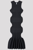 FLUTED SLEEVELESS MERMAID DRESS