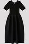 POTTERY CUPRO SHORT SLEEVE DRESS シーエフシーエル/CFCL BLACK