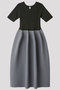 POTTERY CUPRO SHORT SLEEVE DRESS シーエフシーエル/CFCL CHARCOAL-STEEL GRAY