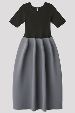 シーエフシーエル/CFCLのPOTTERY CUPRO SHORT SLEEVE DRESS(110500/110502)
