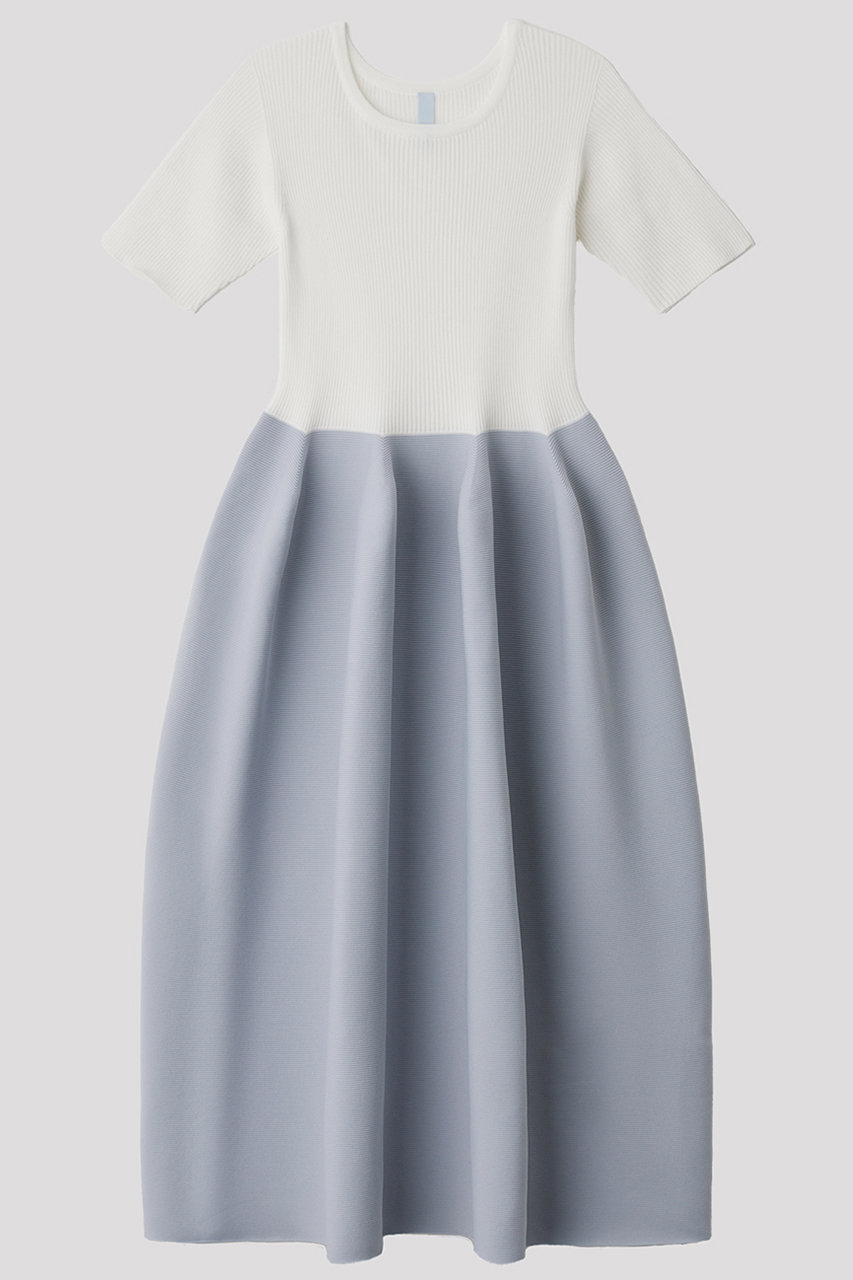 シーエフシーエル/CFCLのPOTTERY CUPRO SHORT SLEEVE DRESS(WHITE-LIGHT GRAY/CF006KH002)