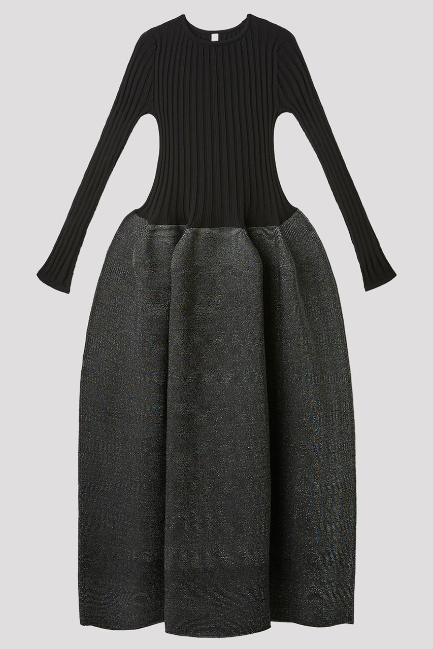 シーエフシーエル/CFCLのPOTTERY GLITTER LONG SLEEVE DRESS(BLACK-SILVER/CF006KH135)