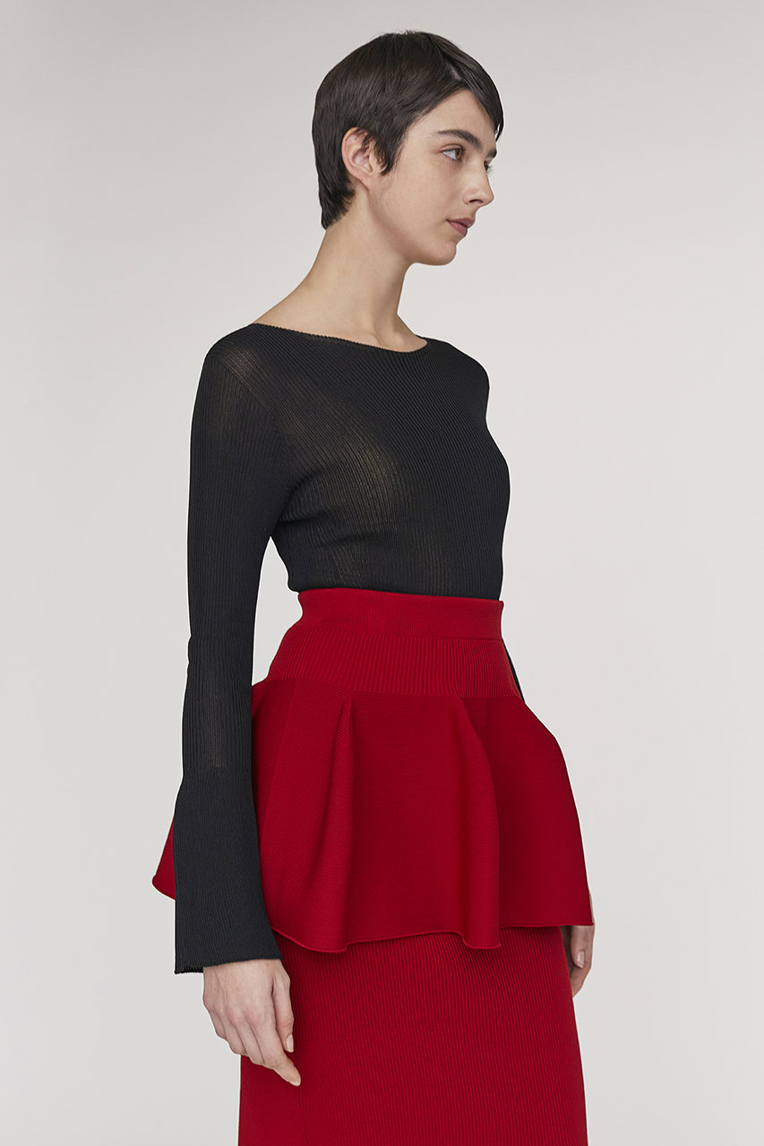 CFCL(シーエフシーエル)｜POTTERY LAYERED SKIRT/MAROON RED の通販