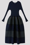 POTTERY LONG SLEEVE DRESS シーエフシーエル/CFCL NAVY MULTI