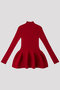 POTTERY MOCKNECK LONG SLEEVE TOP シーエフシーエル/CFCL MAROON RED