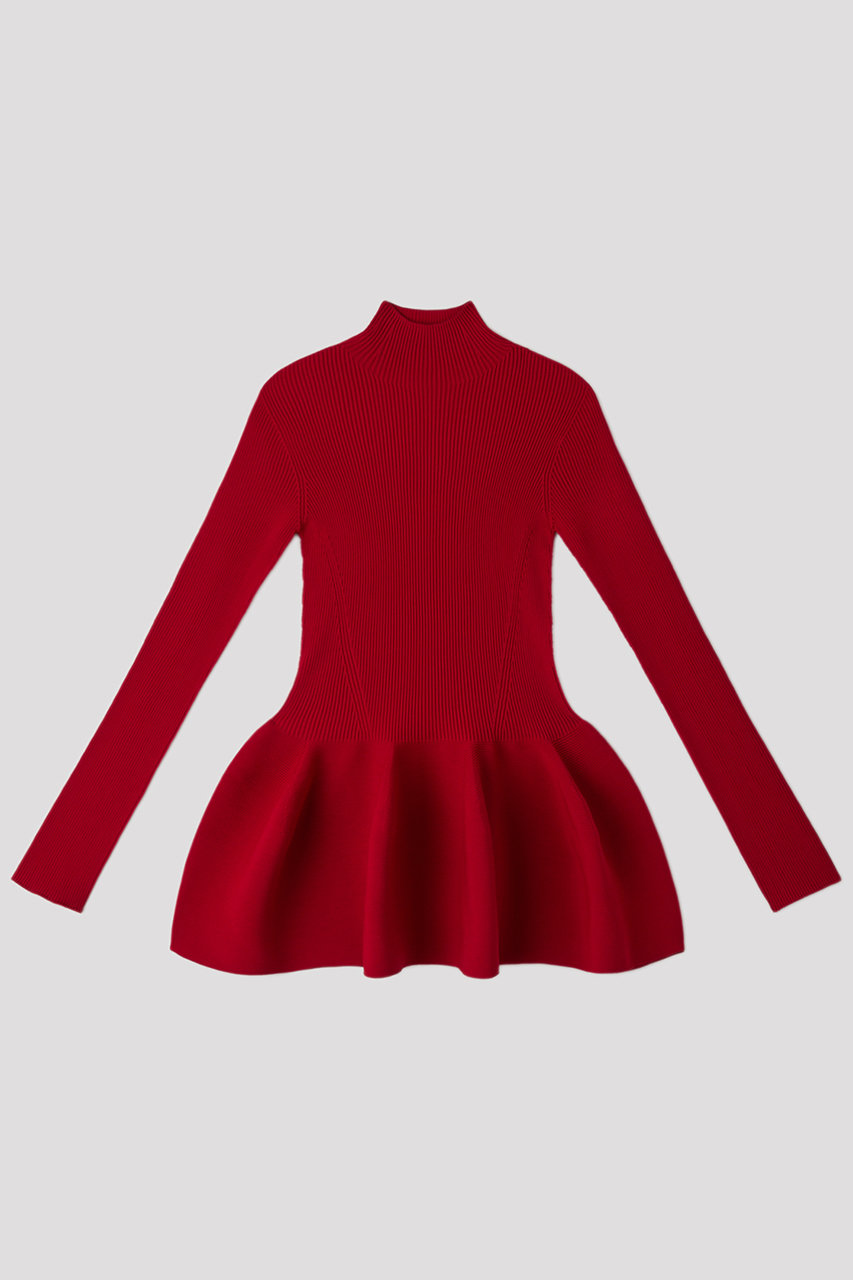 シーエフシーエル/CFCLのPOTTERY MOCKNECK LONG SLEEVE TOP(MAROON RED/CF010KN125JP00)