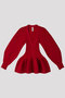 POTTERY PUFF SLEEVE CARDIGAN シーエフシーエル/CFCL MAROON RED