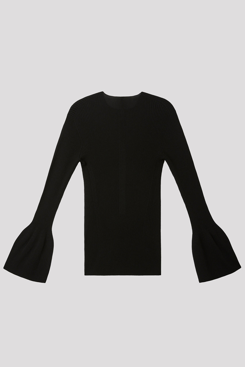 CFCL(シーエフシーエル)｜SOFT PORTRAIT LONG BELL SLEEVE TOP/BLACK