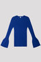 SOFT PORTRAIT LONG BELL SLEEVE TOP シーエフシーエル/CFCL BLUE