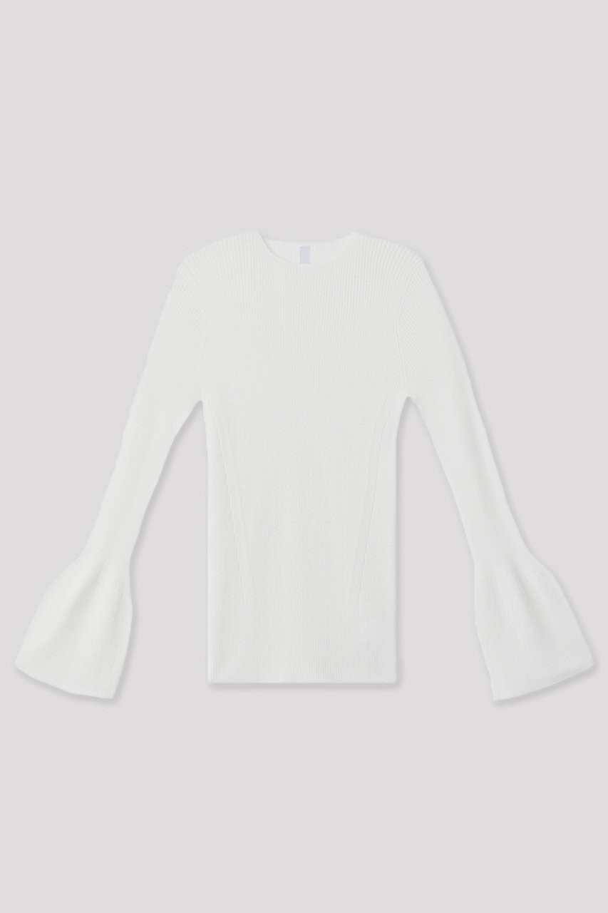 シーエフシーエル/CFCLのSOFT PORTRAIT LONG BELL SLEEVE TOP(WHITE/CF000KN009JB00_CF009KN067)