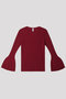 SOFT PORTRAIT LONG BELL SLEEVE TOP シーエフシーエル/CFCL MAROON RED