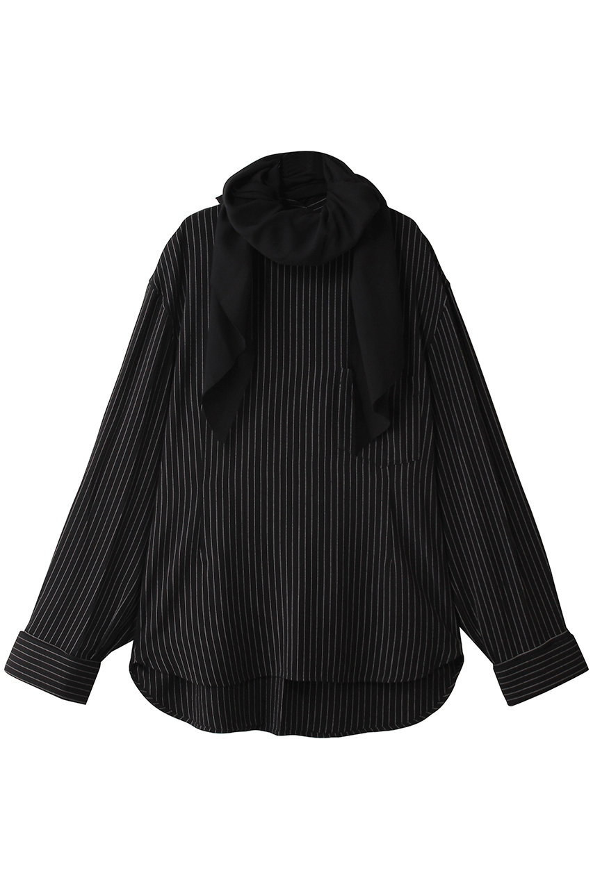 ベッドフォード/BED j.w. FORDの【MEN】スカーフ付き プルオーバーシャツ(ストライプ/26AW-B-BL02)