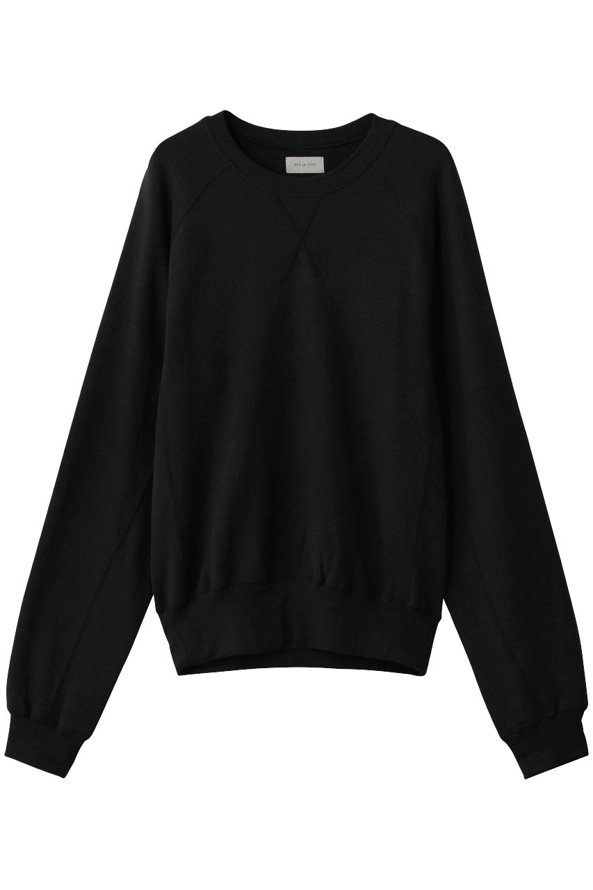 BED j.w. FORD 【MEN】No Gimmick 裏毛コットンシルク プルオーバー (ブラック, 1) ベッドフォード ELLE SHOP