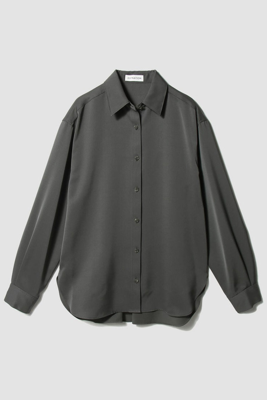 エストネーション/ESTNATIONのトロミシャツ(チャコールグレー/62-109-10-070232)
