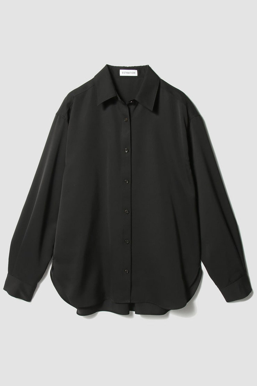 エストネーション/ESTNATIONのトロミシャツ(ブラック/62-109-10-070232)