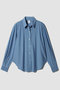 【GOOD PEOPLE GOOD STITCHING GOOD PRODUCT for ESTNATION】シルクコットン スーパーハイゲージシャツ エストネーション/ESTNATION ライトブルー
