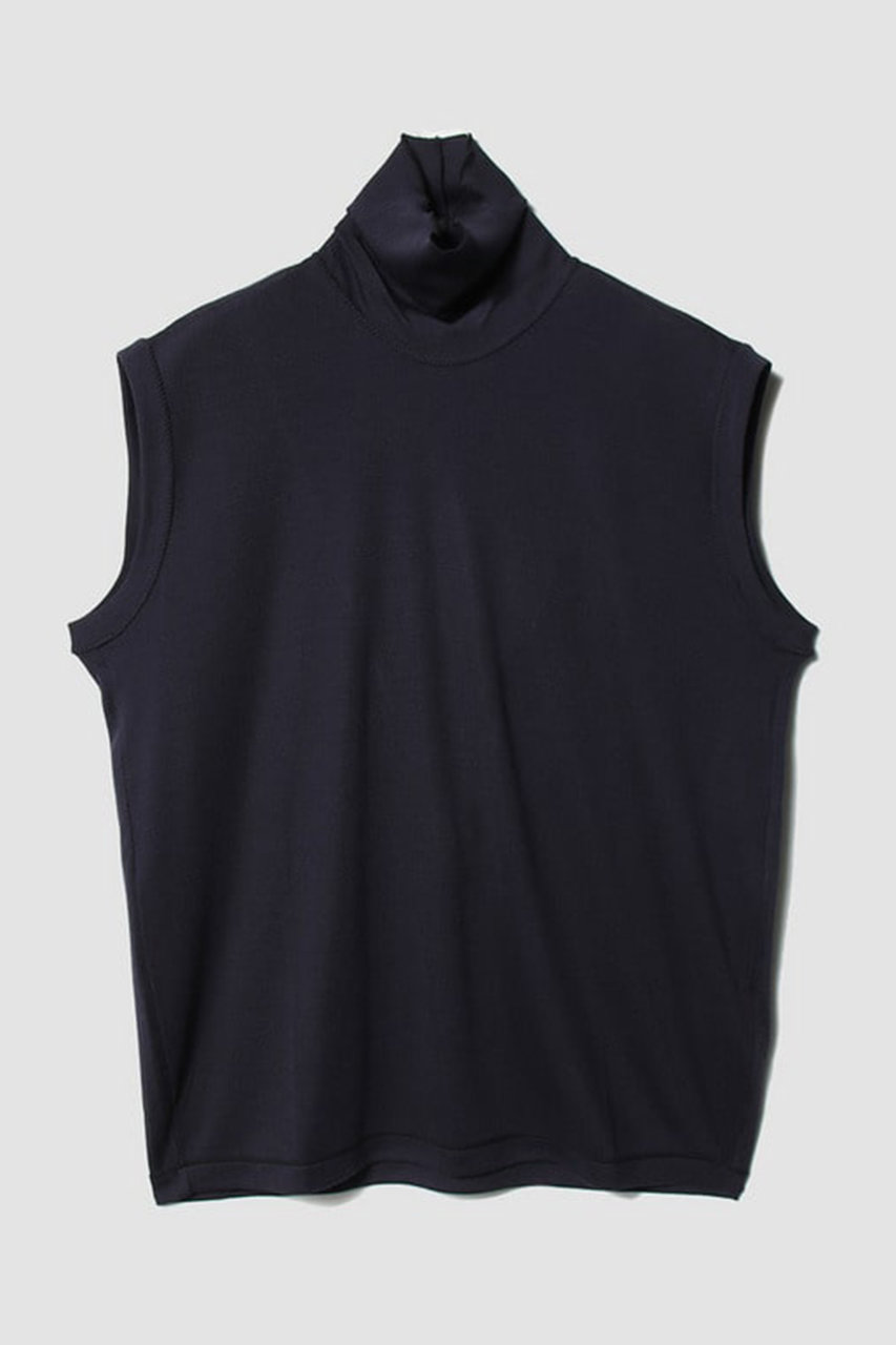 エストネーション/ESTNATIONの【GOOD PEOPLE GOOD STITCHING GOOD PRODUCT for ESTNATION】コンフォートハイネックウールTシャツ(ネイビー/62-140-13-070050)