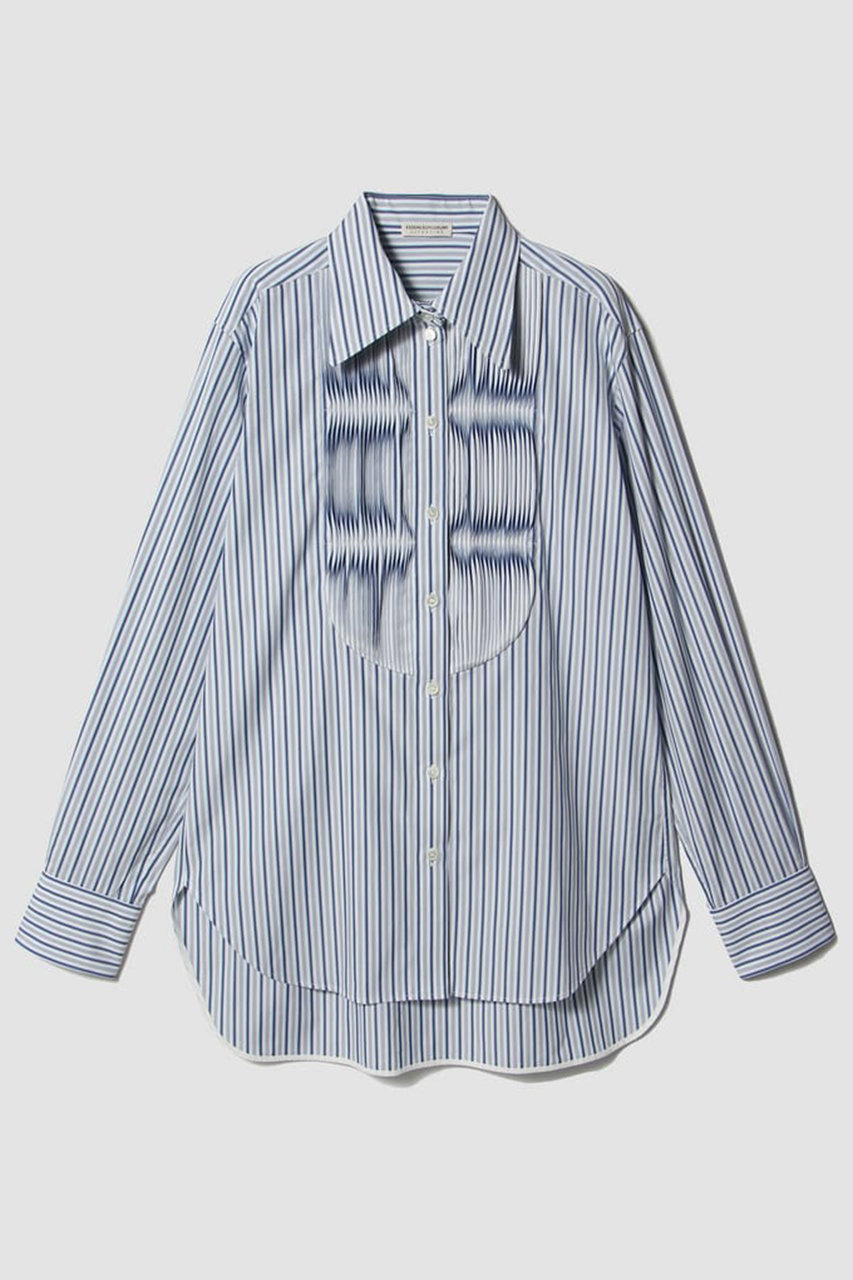 【ESSENCEOFLUXURY】ピンタックストライプシャツ