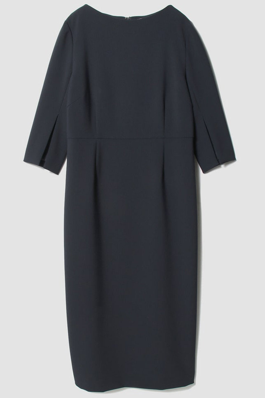 ESTNATION Iラインストレッチワンピース (ネイビー, 36) エストネーション ELLE SHOP