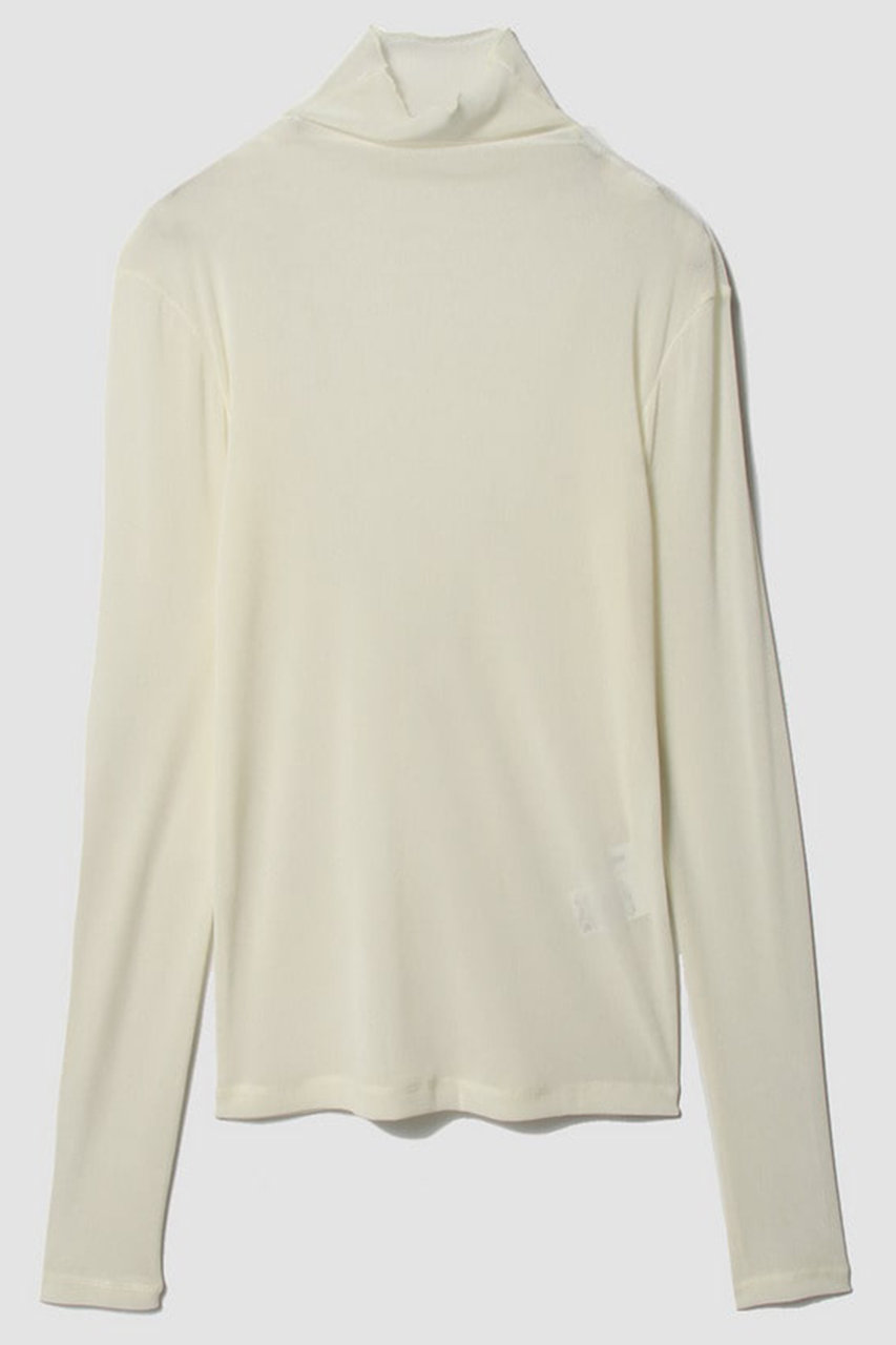 ESTNATION フロッキーハイネックカットソー (オフホワイト, F) エストネーション ELLE SHOP