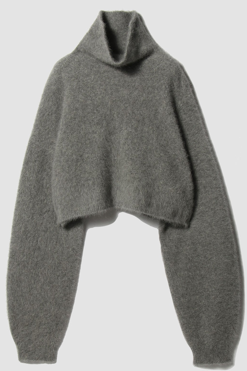 ESTNATION 【COLUMN】フォックスカシミヤファー ショートニット＜PERMANENT＞ (グレー, F) エストネーション ELLE SHOP