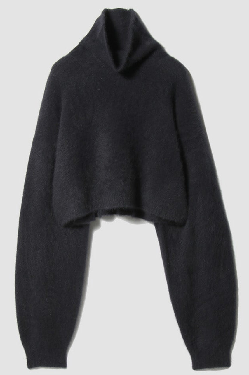 ESTNATION 【COLUMN】フォックスカシミヤファー ショートニット＜PERMANENT＞ (【店舗限定】ネイビー, F) エストネーション ELLE SHOP