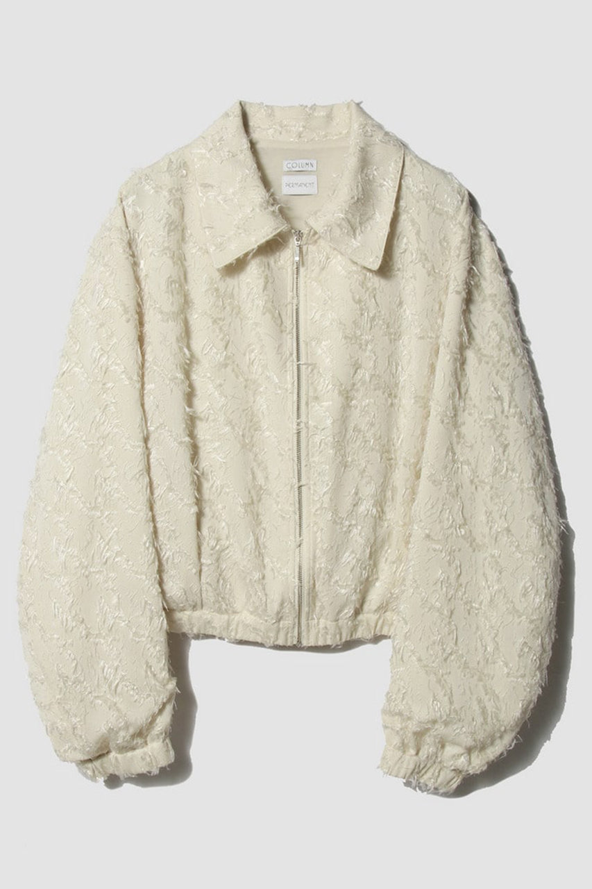 ESTNATION 【COLUMN】カットジャガードシャツブルゾン＜PERMANENT＞ (アイボリー, 38) エストネーション ELLE SHOP