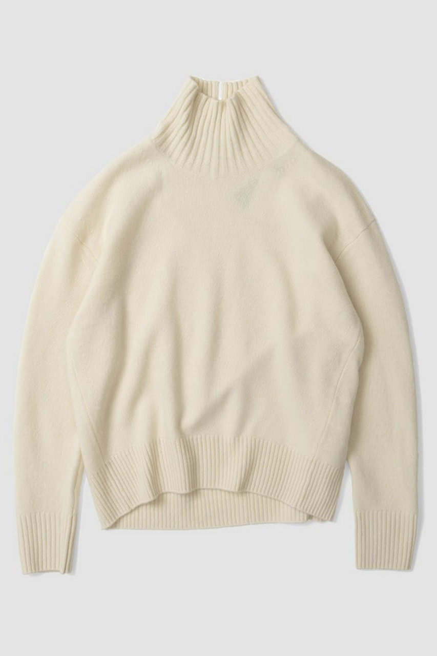 ESTNATION ウールカシミヤハイネックニット (オフホワイト, F) エストネーション ELLE SHOP