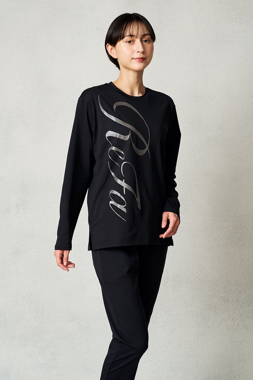 リファ/ReFaの【予約販売】【UNISEX】コンフォートジャージー クルーネックロングTシャツ ReFaロゴ(ブラック/RW-AO-W20D-LL)