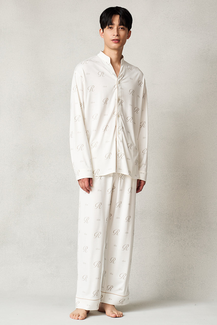 リファ/ReFaの【予約販売】【MEN】モイストスムース スタンドカラースリープウェア ReFaロゴ(オフホワイト/RW-AZ-B43D-LL)