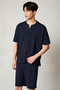 【予約販売】【MEN】ストレッチスムース ショートスリーブプルオーバー リファ/ReFa ネイビー