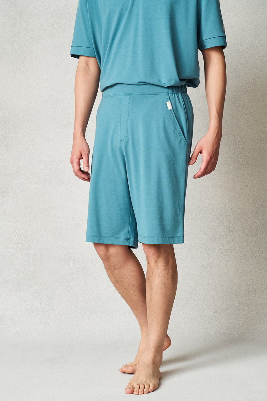 リファ/ReFaの【予約販売】【MEN】ストレッチスムース ショートパンツ(ターコイズ/RW-BL-P31D-LL)