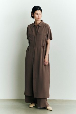 SOEJU/ロングシャツワンピース