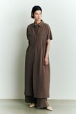 ロングシャツワンピース