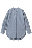 SOEJU(ソージュ)｜バンドカラーロングシャツ/ブルーストライプ の通販