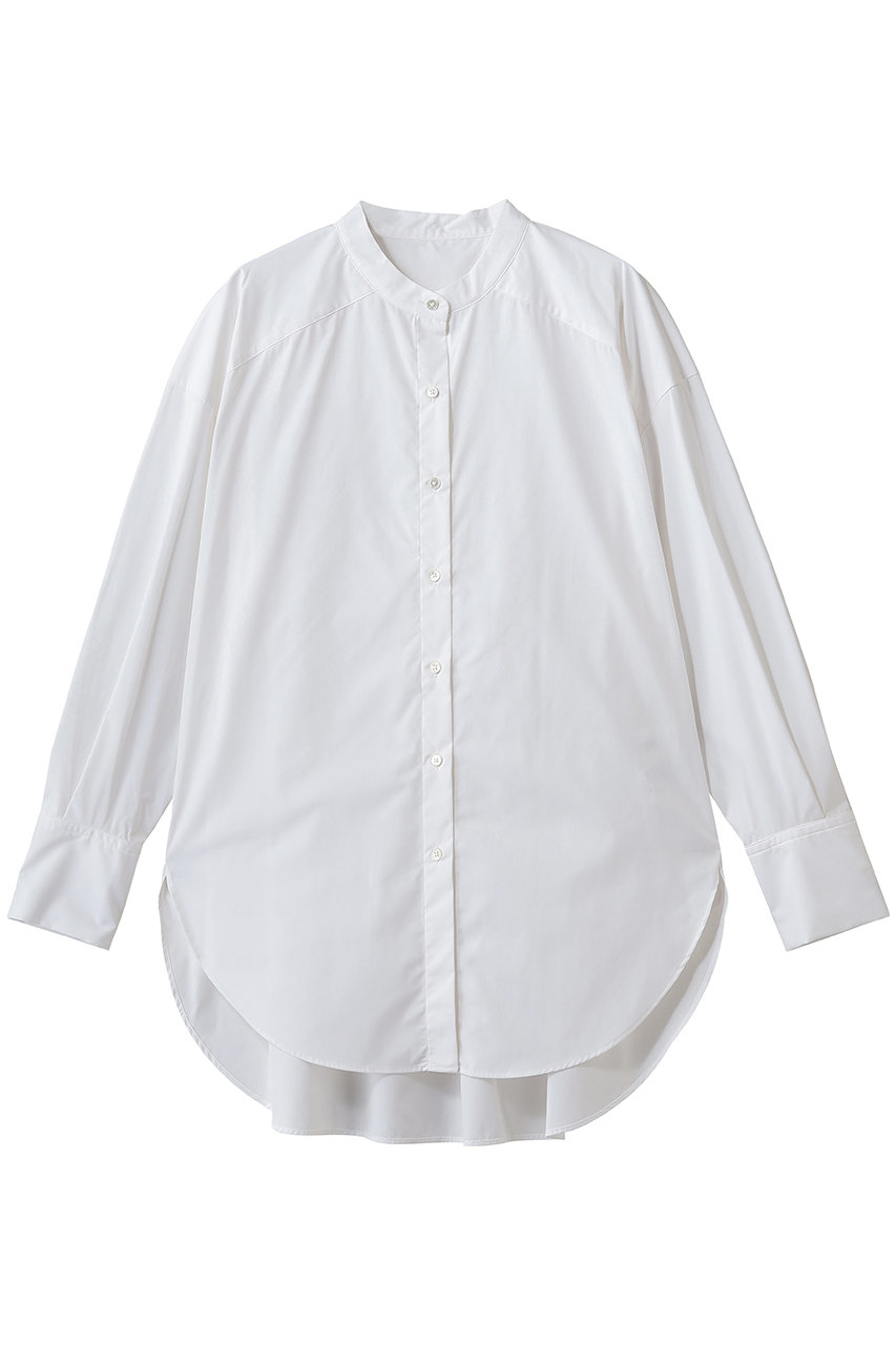 ソージュ/SOEJUのバンドカラーロングシャツ(ホワイト/S-00-SB-060-WHT-M)