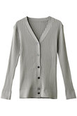 ワイドリブVネックカーディガン ソージュ/SOEJU