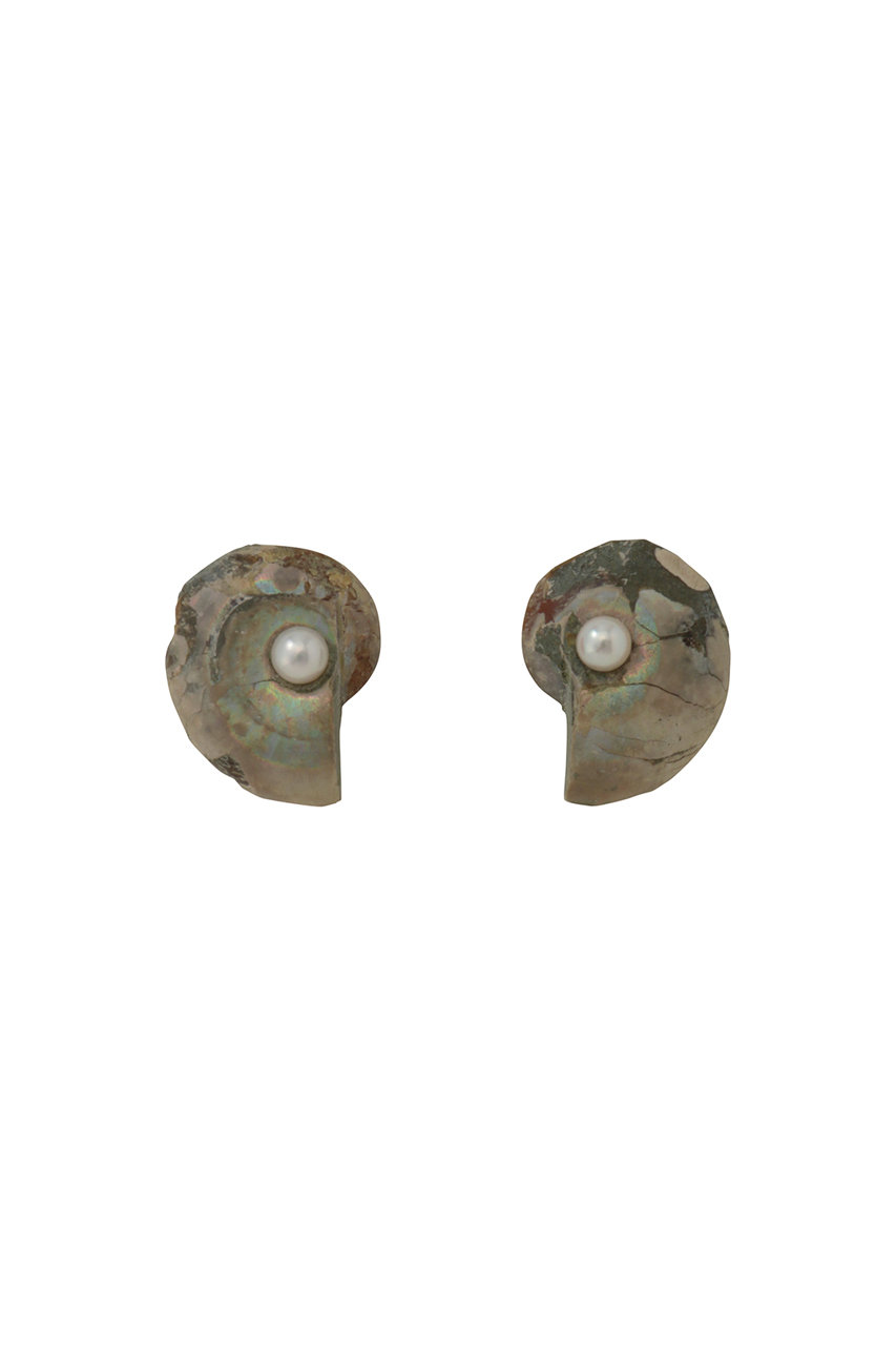 DELPHII ammonite akoya ピアス (ゴールド, F) デルフィ ELLE SHOP