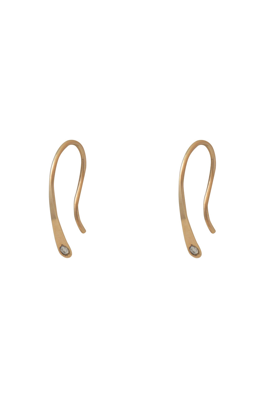 DELPHII bang diamond hook ピアス (ゴールド, F) デルフィ ELLE SHOP