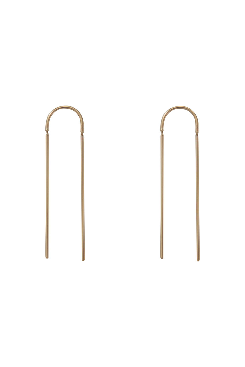 DELPHII swing hook ピアス long (ゴールド, F) デルフィ ELLE SHOP