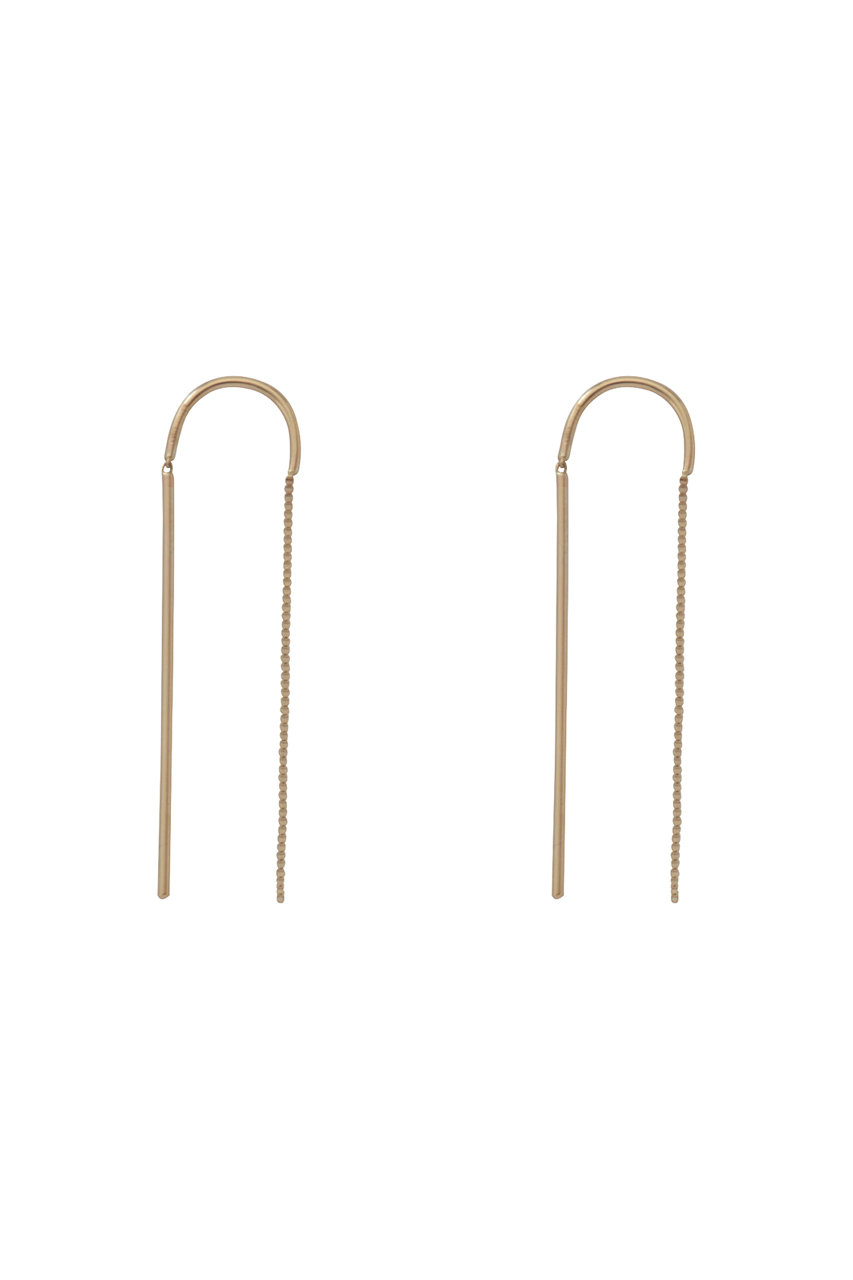 DELPHII swing hook ピアス bene chain long (ゴールド, F) デルフィ ELLE SHOP