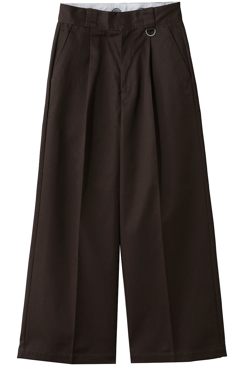 emmi 【Dickies(R)】タックワイドパンツ (ブラウン, 00) エミ ELLE SHOP