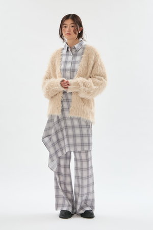 エミ/emmiのチェックラップスカート×セミフレアパンツ(110600/110601)