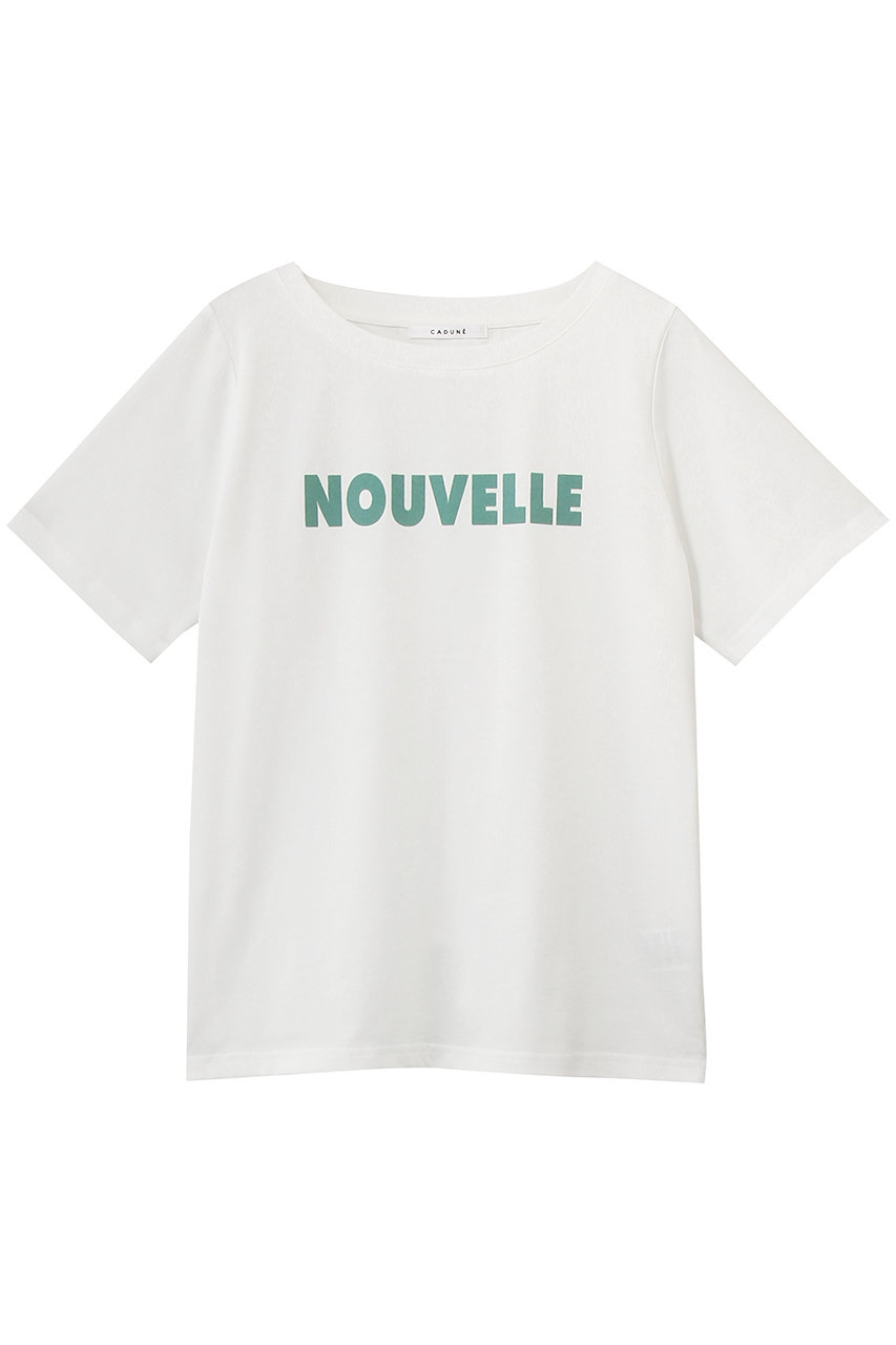 CADUNE フロッキーロゴTシャツ (ミント, 38) カデュネ ELLE SHOP