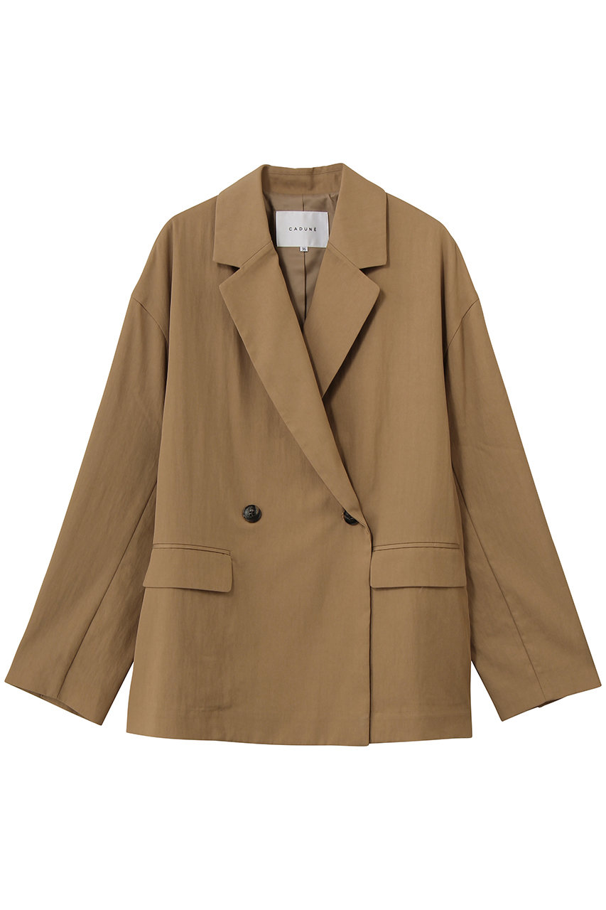 CADUNE ドロップショルダージャケット (キャメル, 38) カデュネ ELLE SHOP