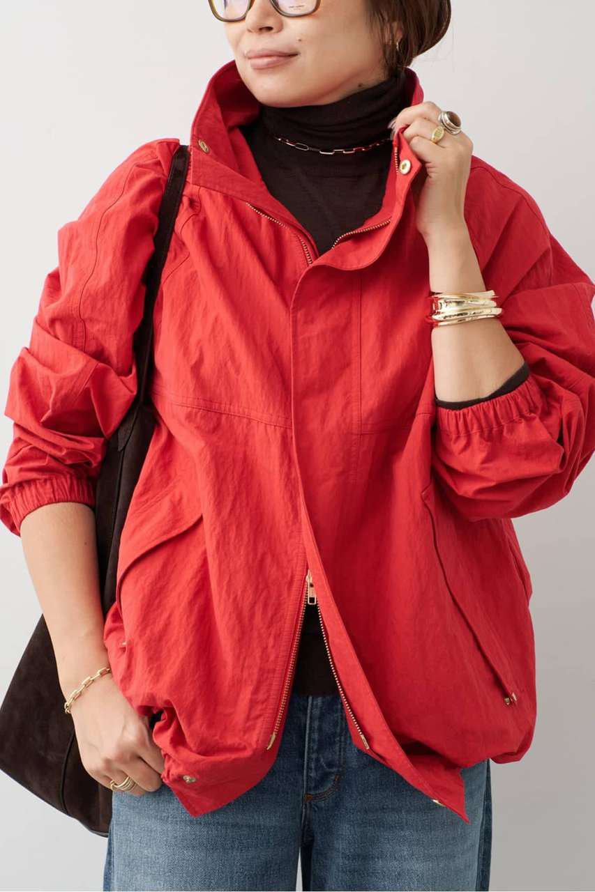Deuxieme Classe WEATHER FULL ZIP ブルゾン (レッド, F) ドゥーズィエムクラス ELLE SHOP
