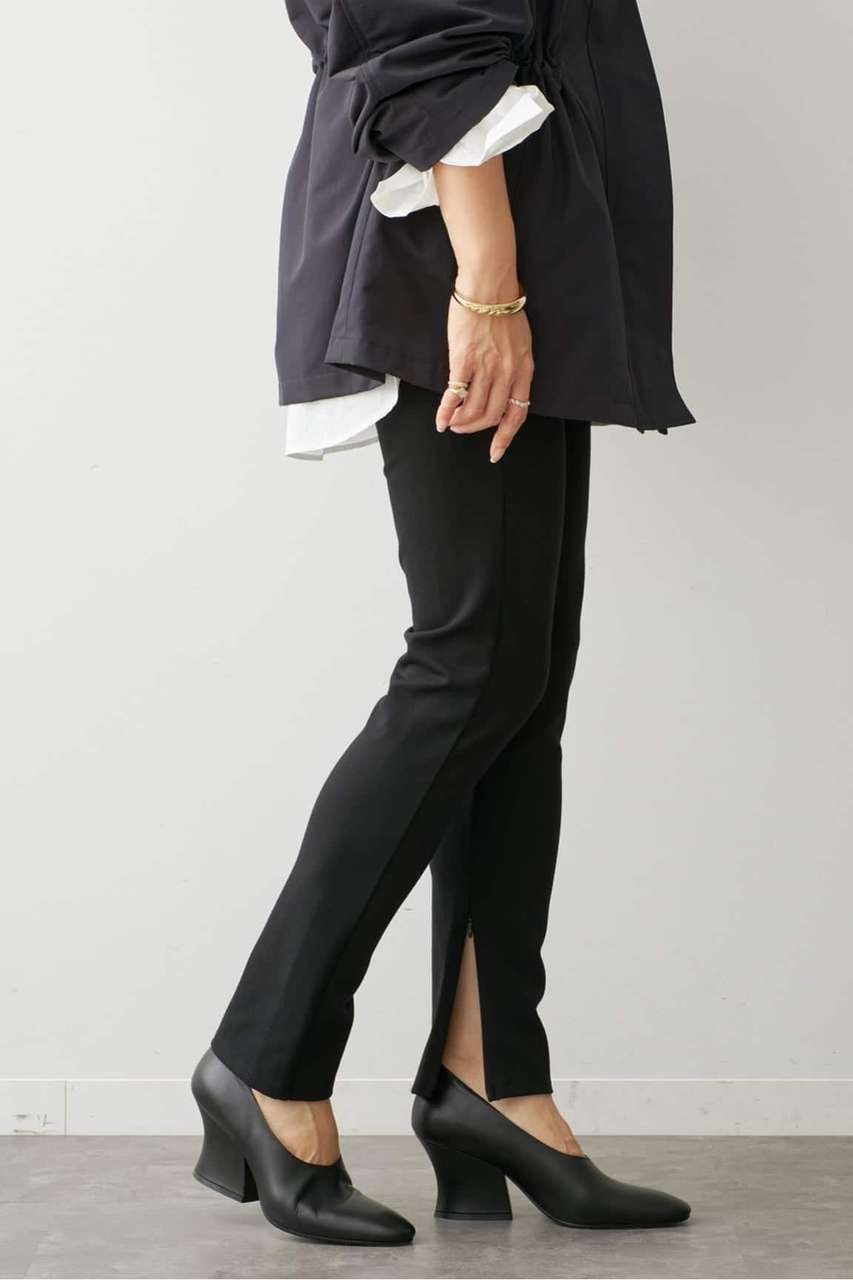 Deuxieme Classe Zip レギンス パンツ (ブラック, 38) ドゥーズィエムクラス ELLE SHOP